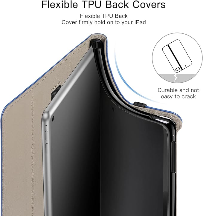 for iPad mini 5 2019/Mini 4 3 2 1 Case 7.9 Inch, Premium PU Leather Folio Stand Cover with Auto Wake/Sleep, Front Card Pocket for iPad mini 5th/4th/3rd/2nd/1st Generation, Navy Blue
