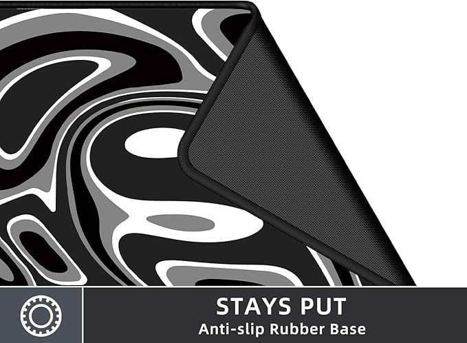 Rinaze Large Gaming Mouse Pad with Superior Micro-Weave Cloth, Extended Desk Mousepad with Stitched Edges, Anti-Slip Keyboard Pad for Computer, Home and Gaming