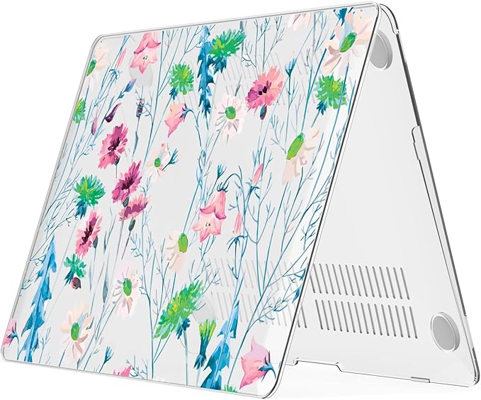 IBENZER Compatible with Old Version MacBook Air 13 Inch Case (2010-2017 Release). Models: A1466 / A1369, Plastic Hard Shell Case with Keyboard Cover for Mac Air 13, Daisy, A13BFL+1