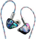 HiFiGo IEMs Juzear x Z Reviews Defiant in Ear Monitor, 1DD +3BA Hybrid Drivers Earphone, HiFi Wired Gaming IEM Earbuds with Detachable Cable for Musician Audiophile Gamer (Rainbow)