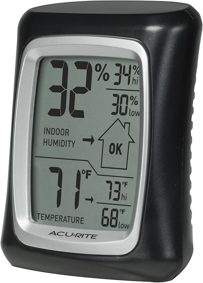 AcuRite Indoor Digital Thermometer & Hygrometer with Temperature and Humidity Gauge (00325)