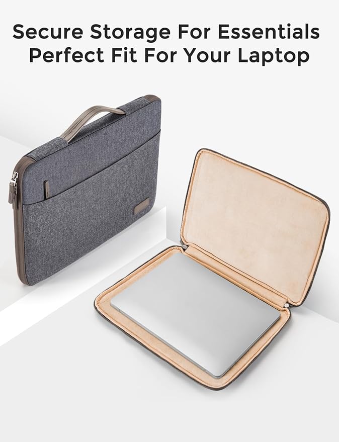 DOMISO 16 inch Laptop Sleeve Protective Case Cover Compatible with 16 16+ inch HP Dell ASUS Lenovo Chromebook,Waterproof Computer Cases Bag with Handle,Dark Grey