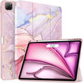 Soke Case for iPad Air 13 Inch (M4/M3/M2,2026-2024), iPad Pro 12.9" 6th/5th Generation with Pencil Holder(2021 2022 Release)-[Apple Pencil Charging + Auto Wake/Sleep] Soft Back Cover, Dreamy Marble