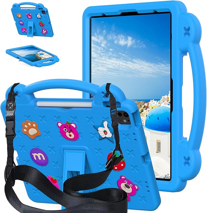 YRH Kids Case for iPad Air 13-in. M4/M3/M2 (2026/2025/2024), for iPad Pro 13-in. M5/M4 (2026/2024), for iPad Pro 12.9-in., Blue