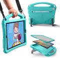 Bam Bino Space Suit iPad 9th Generation Case Kids, iPad 8th/7th/10.2 inch iPad Case for Kids | Lightweight Cover with Screen Protector, Handle, Stand, Shoulder Strap, Pencil Holder (Turquoise)