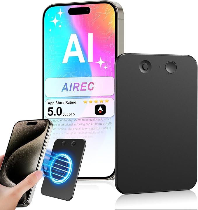 AI Voice Recorder with Transcribe,Mind Mapping & AI Summary,Supports 118+ Languages,APP Control,Compatible with GPT-5 Compatible,64GB Audio Recorder for Lectures,Phone Calls, Meetings,Interviews