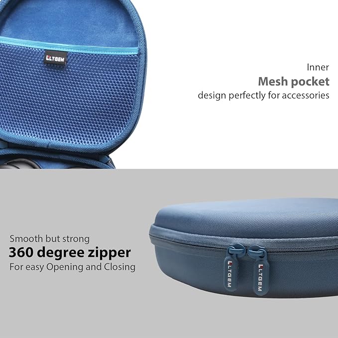 LTGEM Case Compatible with Anker Soundcore Life Q20i / Q20 / Q30 / Q45 Hybrid Active Noise Cancelling Headphones, Blue