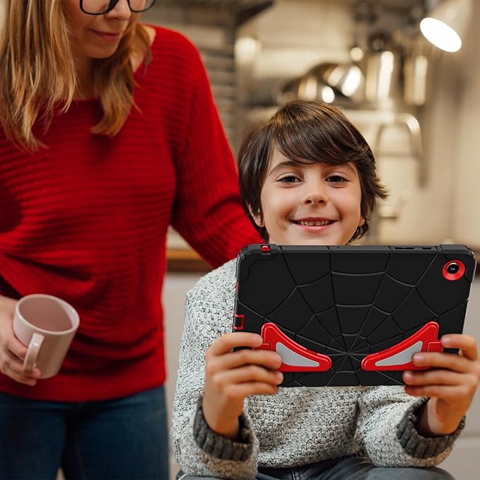 AKABEILA Compatible with Samsung Galaxy Tab A9 Plus 11 inch (SM-X216B)(2023) Tablet Case，Lightweight Shockproof Rugged Protective Cover with Kickstand for Kids Children Boys Babies Black Red