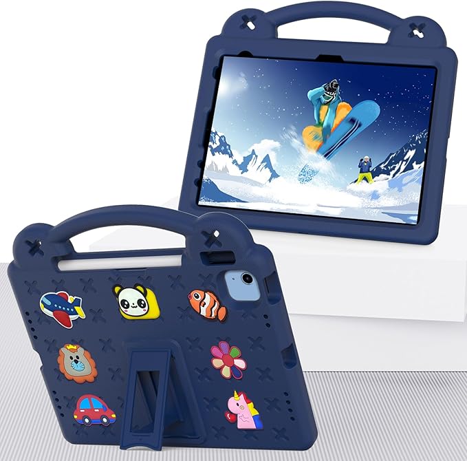 AKABEILA Compatible with Apple iPad (2026)(2025) 11 inch/iPad 10 2022 10.9 inch/Pro 11 2018/2020/iPad Air 4 2020 10.9 inch/Air 5 2022 10.9 inch/Pro 11 2021/2022 Tablet Case, Kids Gift Navy Blue