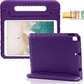 Kids Case for iPad 9th/8th/7th Generation (2021/2020/2019), iPad 10.2" Shockproof Case, Techcircle Handle Stand Lightweight EVA Foam Bumper Protective Rugged Drop Protection Child Proof Cover, Purple