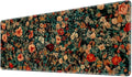 Retro Floral Gaming Mouse Pad Large Desk Mat Extended Keyboard Mouse Pad Anime Mousepad with Non-Slip Base and Stitched Edge Mouse Mat Desk Pad 31.5 x 11.8 Mouse Pads for Desk Home Office Gaming