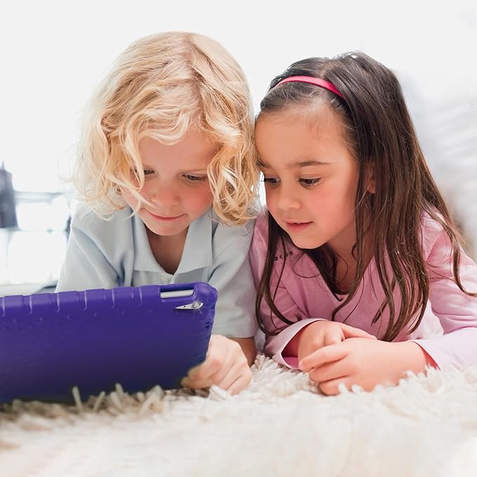 Kids Case for iPad A16 11th (2025)/iPad 10th Gen (2022) with Pencil Holder & Handle Stand, Super Protection EVA Toddler-Friendly Cover for iPad 11"(A16)/iPad 10th Generation 10.9"-Purple