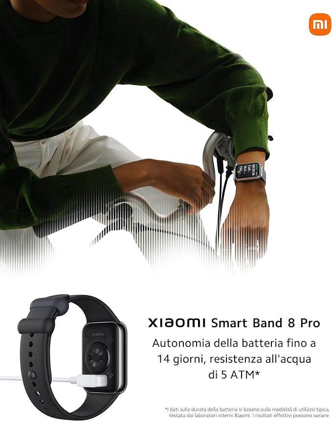 Xiaomi Smart Band 8 Pro Fitness Tracker, 1.74"" AMOLED Display, up to 20 Days Battery, 5ATM, SpO2 Tracking, Sleep and Heart Rate Monitoring, 150+ Training Modes, Pedometer, Silver/Gray