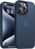for iPhone 15 Pro Max Case[Military-Grade Drop Protection][Anti-Yellowing] Shockproof Protective Translucent Matte Cover for iPhone 15 Pro Max Phone Case,Deep Blue