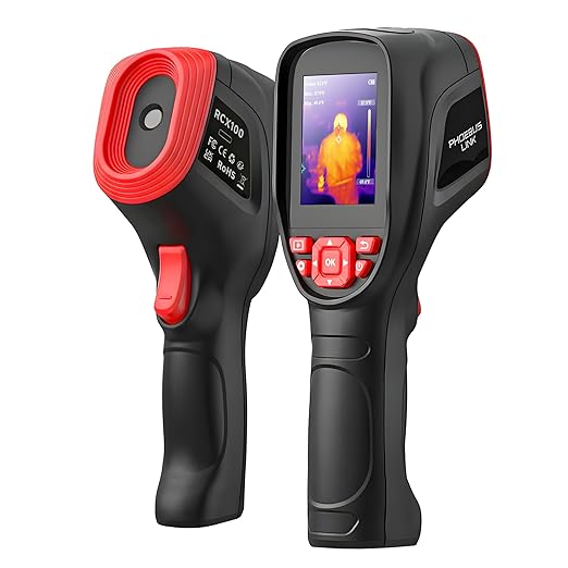 RCX100 Thermal Imaging Camera for Home Inspection, HVAC & Electrical Troubleshooting, 320x240 Enhanced Resolution, 25Hz Infrared Camera, 2.8" Bright Screen, Temp Alerts, Rechargeable