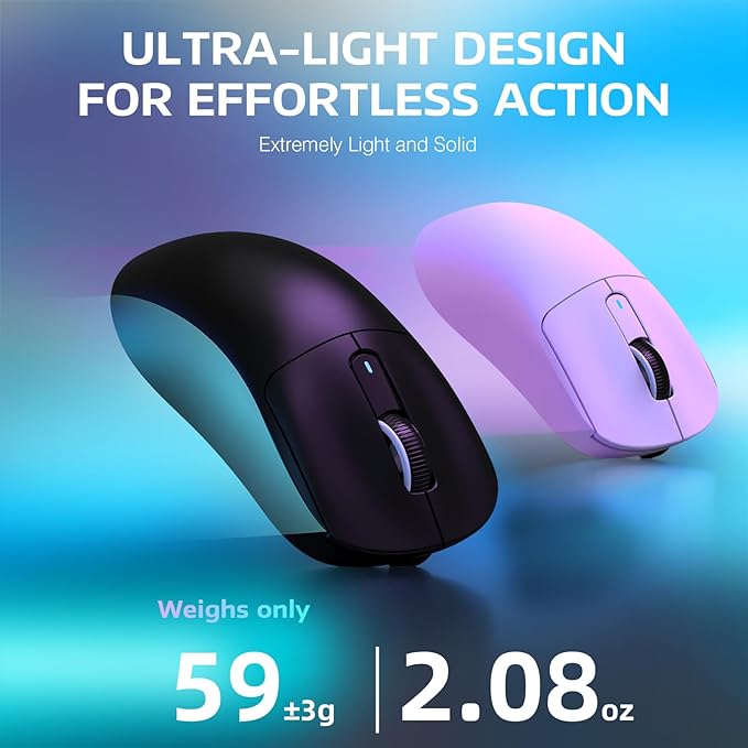 ATTACK SHARK X3PRO 4K/8K Lightweight Wireless Gaming Mouse with Tri-Mode(Wired/2.4GHz/BT),PAW3395 Optical Sensor,26K DPI,Kailh GM8.0 Switch,Long Battery,7 Buttons for PC/Laptop/Win/Mac(Black)