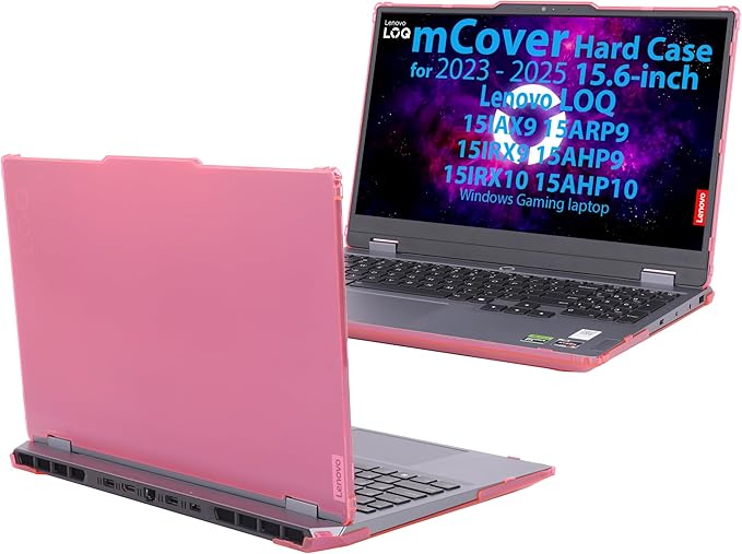 mCover Case ONLY Compatible for 2023-2025 15.6" Lenovo LOQ 15IAX9 15ARP9 15IRX9 15AHP9 15IRX10 15AHP10 Series Windows Computers (NOT for Other Lenovo Models)- Pink