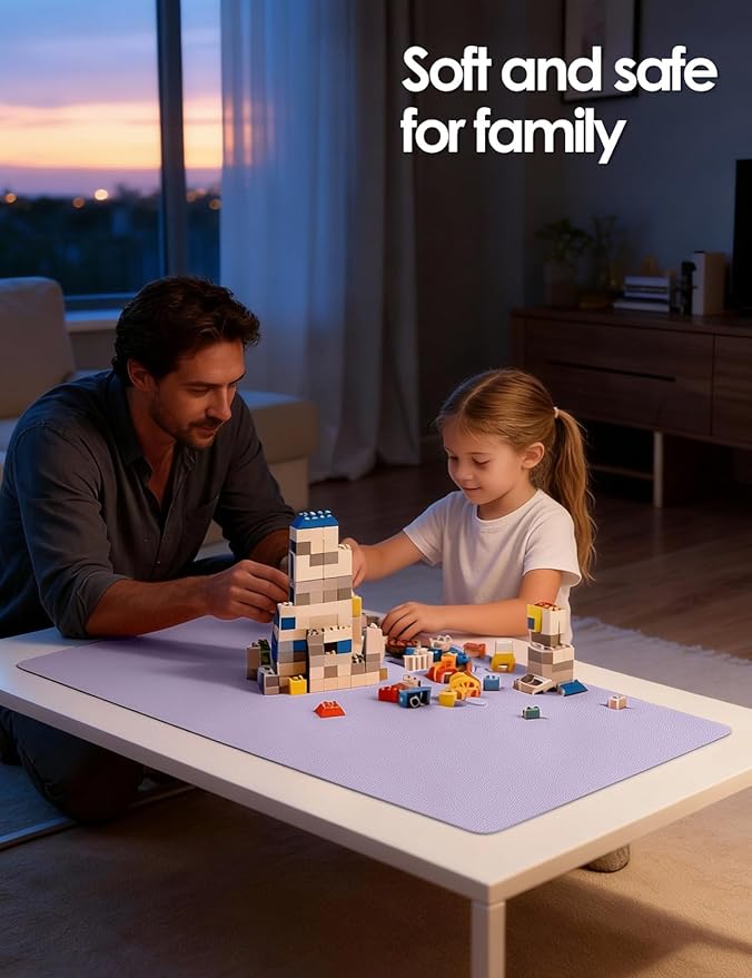 YSAGi Leather Desk Pad Protector, Office Desk Mat, Large Mouse Pad, Non-Slip PU Leather Desk Blotter, Laptop Desk Pad, Waterproof Desk Writing Pad for Office and Home (Light Purple, 55" x 24")