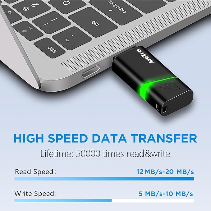 8GB Flash Drive 3 Pack with Type C Adapter, AreTop Retractable USB 2.0 Thumb Drive Multicolor USB Drive for Date Storage, High Speed Jump Drive with LED Indicator, 8GB 3 Pack (Red, Green, Blue)