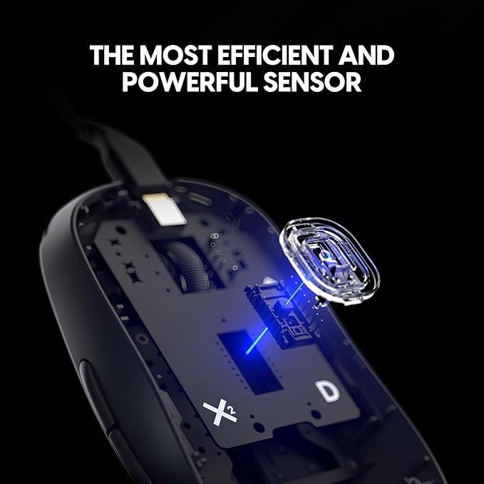 Pulsar Gaming Gears X2A Wired Gaming Mouse, Ultra Lightweight, Optical Switch, 26000 DPI, Motion Sync, PAW3395 Sensor (Medium, Wired, Black)