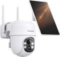 Cinnado Security Cameras Wireless Outdoor with Solar Power & 360° PTZ - Solar Camera Outdoor Wireless with AI Human Detection, Color Night Vision & 2-Way Audio for Home Security Monitoring