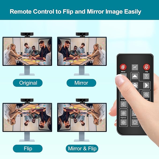 4K Webcam for PC, Ultra HD 4K 12MP Webcam with Dual Noise-Reducing Mics, PDAF Autofocus, Streaming Camera for PC, Mac, Laptop, 81° FOV, Ideal for High-end Business Meeting with Skype, Teams, Zoom