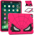 AKABEILA Compatible with Apple iPad 9.7 5th/6th(2017/2018)/Air 2/Pro 9.7 Tablet Case，Lightweight Shockproof Rugged Protective Cover with Kickstand for Kids Children Boys Babies Strawberry Black