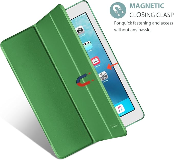 ProCase Smart Case for iPad Pro 12.9 Inch 1st and 2nd Generation (2015 and 2017 Model), Stand Cover Support Auto Sleep/Wake -Green