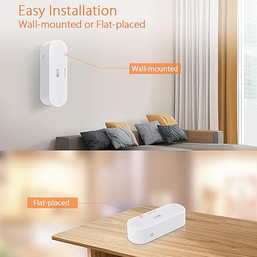 Dioche Temperature and Humidity Sensor Humidity Sensor for ZigBee Real Time Monitoring USB Power Supply for TUYA Smart, Remote Monitor for Room Greenhouse Incubator Wine Cellar
