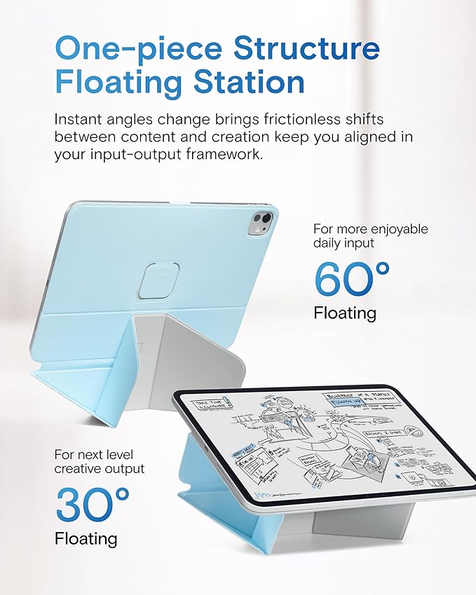 MOFT Dynamic Folio Case for iPad Air 13-inch (M4 2026 / M3 2025 / M2 2024),Slim Magnetic Stand Case with 20+ Viewing Angles, Auto Wake/Sleep,Ultra Thin, Soothing Mist x Misty Cove