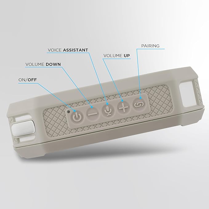 Altec Lansing Portable Bluetooth Speaker HYDRAMINI 2.0, IP67 Waterproof, Portable Speaker, 12h Playtime, Wireless Pairing, USB-C Quick Charge, Magnetic Bluetooth, Voice Assistant Integration