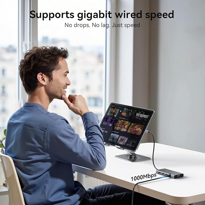 USB C Docking Station Dual Monitor Dock for Dell HP, Laptop Docking Station 3 Monitor Quad Monitors USB C Hub Dongle to 2 HDMI,DP,VGA,3 USB,PD,100W PD,Ethernet, 9 in 1 Thunderbolt Adapter for Surface