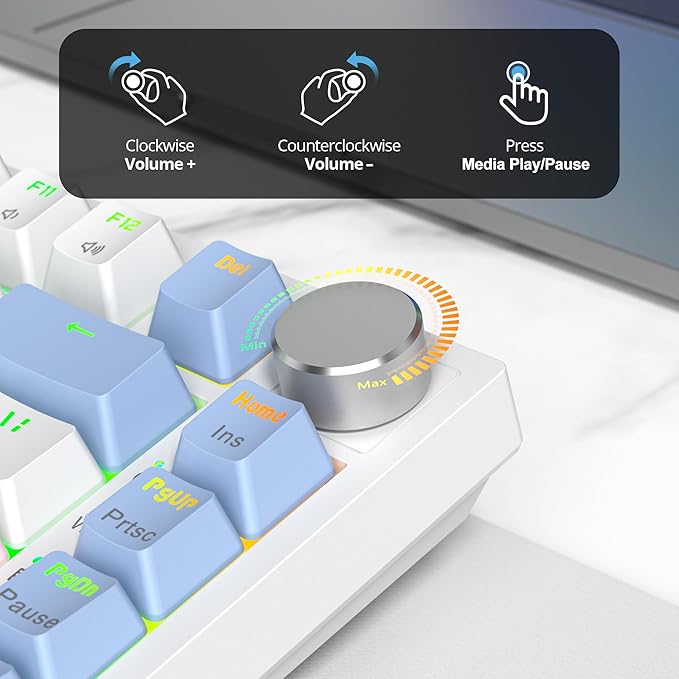 400PRO 75% Wireless Creamy Mechanical Keyboard Pink, Gasket Hot Swappable RGB Gaming Keyboard Bluetooth/2.4GHz/USB-C Cute Key Board with Pre-lubed Cream Grey Switches (82 Pink White)