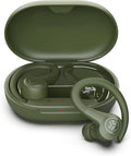 JLab Go Sport+ Wireless Workout Earbuds Featuring C3 Clear Calling, Secure Earhook Sport Design, 35+ Hour Bluetooth Playtime, 3 EQ Sound Settings, and IP55 Sweat Resistance (Green)
