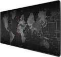 Benvo Extended Mouse Pad Large Gaming Mouse Pad- 35.4x15.7x0.12 inch Computer Keyboard Mouse Mat Non-Slip Mousepad Rubber Base and Stitched Edges for Game Players, Office, Study World Map Design