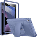 Soke Case for iPad 6th/5th Generation 9.7 Inch 2018/2017,with Built-in Screen Protector and Kickstand, Rugged Full-Body Heavy Duty Protective Cover for Apple iPad Air 2 /Pro 9.7 - Lavender Gray