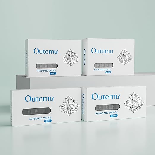 Outemu V3 Pomelo Silent Pro Switches,5 Pin 35gf Mute Pre-lubed Dustproof Tactile Switch,Suitable for MX Mechanical Gaming Keyboards(108Pcs)