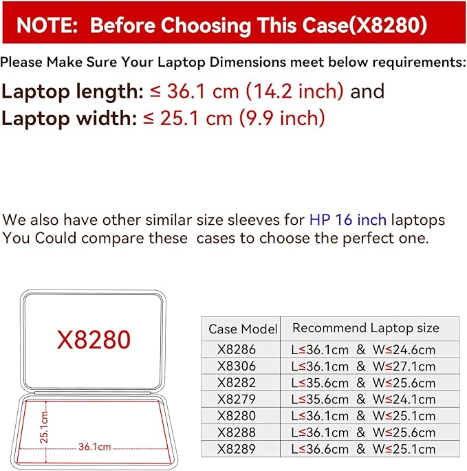Smatree Hard EVA Protective Sleeve Compatible for 16 inch HP EliteBook 865/860 G11/G10/G9,for 16inch ZBook Firefly G11A/G11/G10/G9,for 16inch EliteBook 665/660 G11,for ZBook Power G11/G11A Case(X8280)
