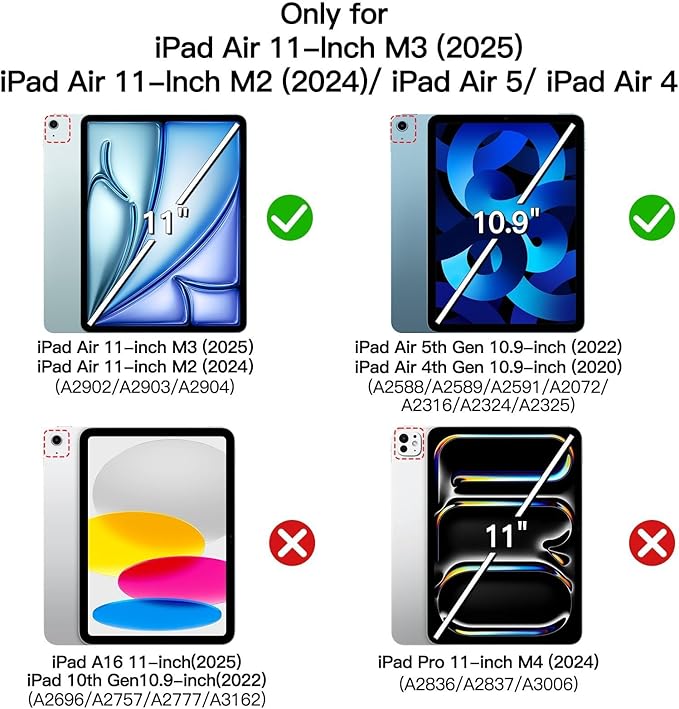 Case for iPad Air 11 Inch M4/M3/M2 (2026/2025/2024),iPad Air 5th/4th Generation Case 10.9 Inch 2022/2020, PU Leather Stand Shockproof Cover with Card Slots - Lion