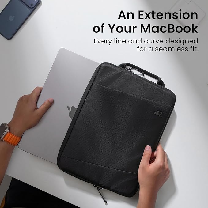 tomtoc Slim & 360° Protective Laptop Sleeve for 15-inch MacBook Air M5/A3448 (2026), M4/A3241, M3/A3114, M2/A2941, Water-Resistant Case with CornerArmor