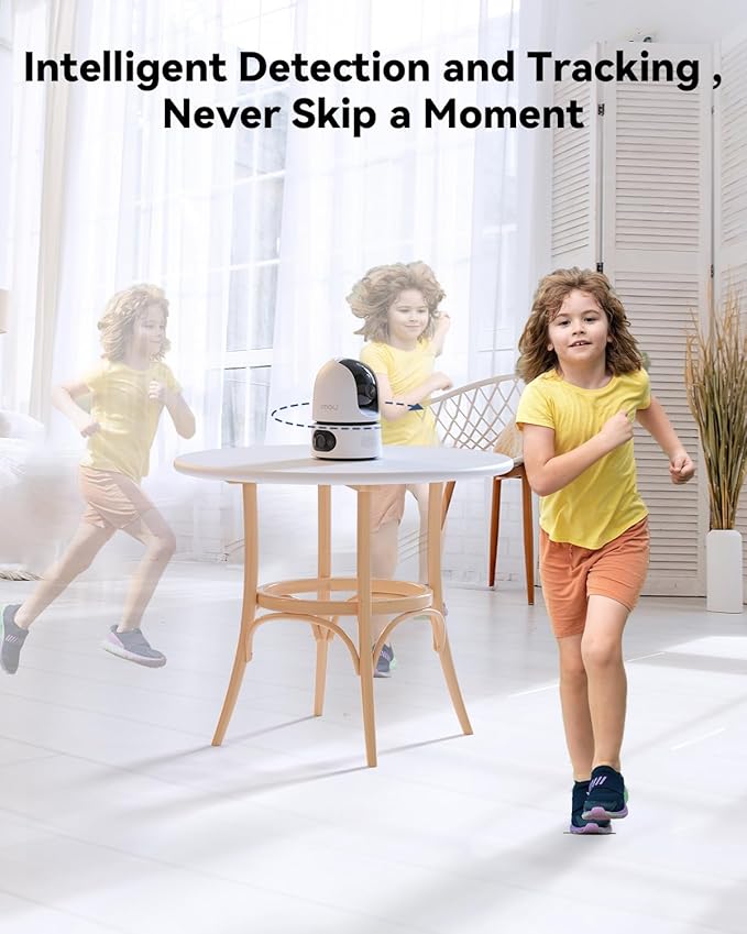 Imou 6MP Security Camera Indoor, Dual-Len 360°Pan-Tilt Baby Monitor Pet Camera for Home Security, 2.4/5GHz WiFi, Work with Alexa & Google Home, Color Night Vision, Human/Pet Detection, No Monthly Fees