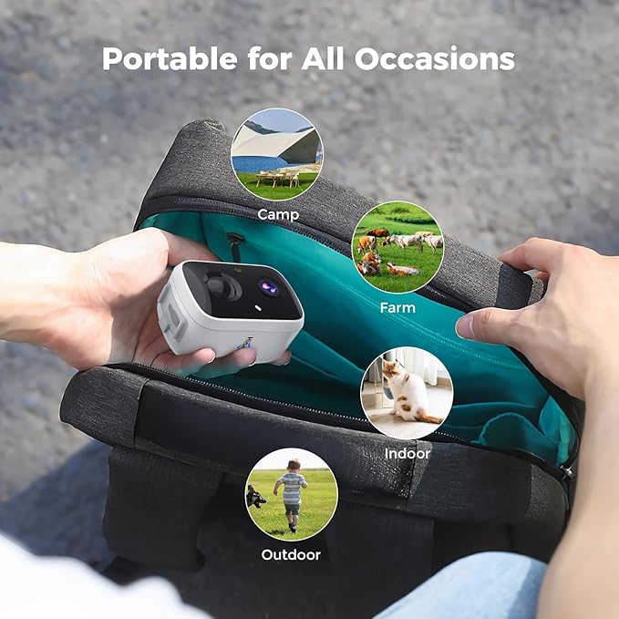 Hiseeu Solar Camera Security Outdoor, 3 Pack 100% Wireless 3K 4MP Surveillance Indoor WiFi Smart Cameras for Home Security Outside, PIR/AI Motion Detection, Waterproof, Color Night Vision, 2-Way Audio