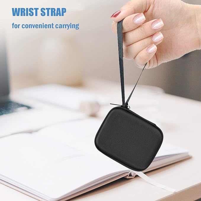 ProCase Hard Carrying Case Compatible for Samsung T7/ T7 Touch Portable SSD with 2 Cable Ties, Shockproof Travel Organizer for 500GB 1TB 2TB USB 3.2 External Solid State Drives -Black