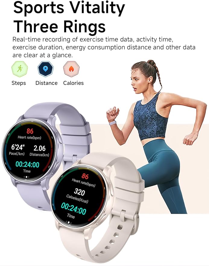 Fitness Tracker with Heart Rate Monitor Activity Tracker with Pedometer Smart Watch Sleep Monitor with Step Counter Calories Blood Oxygen Blood Pressure Monitor Make/Answer Call Health Tracker