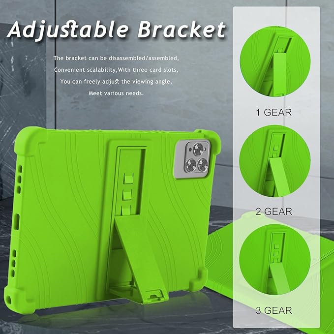 ATOOZ for ROWT 10.1 inch Tablet Case,Soft Silicone Case for ROWT A10/SVITOO Tab 10/Aiprotablet C20e/ZONKO D115/MB1001 10.1 inch Tablet with Stand (Green)