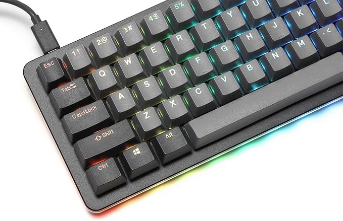 Drop ALT Mechanical Keyboard — 65% (67 Key) Gaming Keyboard, Hot-Swap Switches, Programmable Macros, RGB LED Backlighting, USB-C, Doubleshot PBT, Aluminum Frame (Kaihua Box White, Black)
