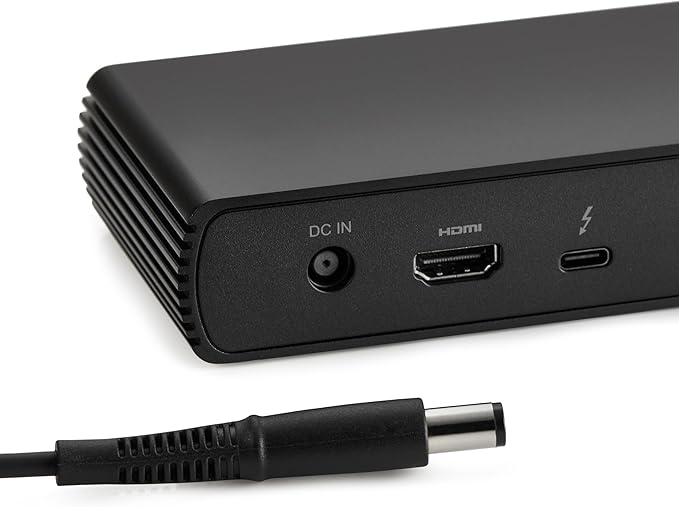 Amazon Basics Thunderbolt 4 Pro Docking Station, Dual 4K Monitor Support, 8K Display, 2xTBT4, 1xHDMI2.1, 3xUSB A 3.1, RJ45 Ethernet, Black, 7.86 x 2.95 x 1.23 inches