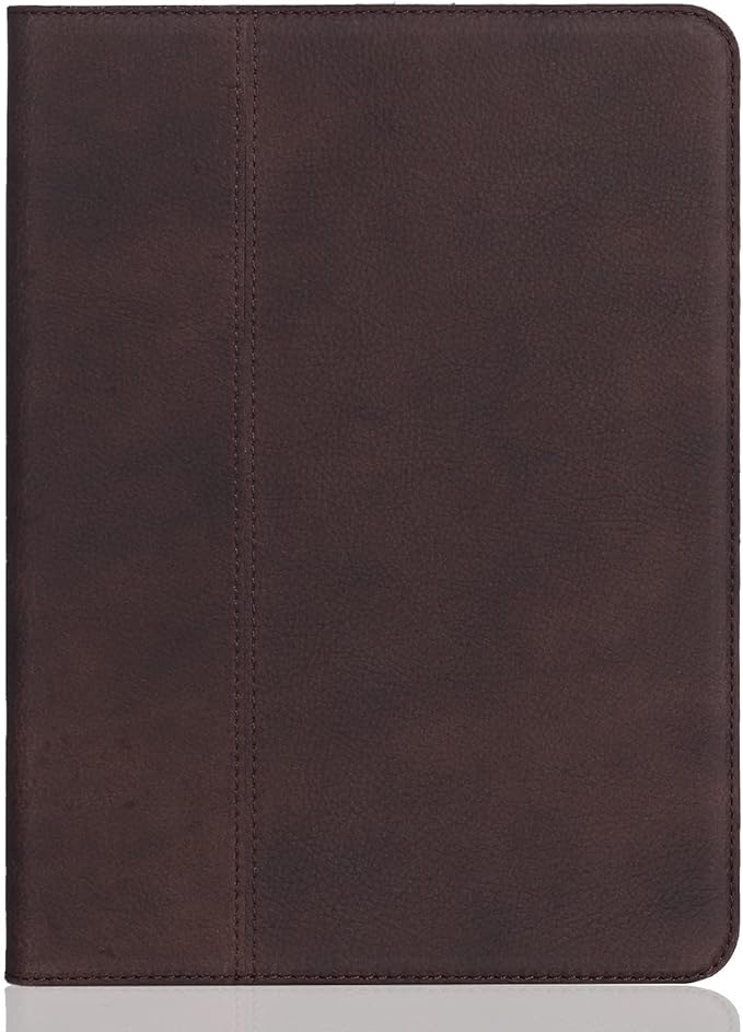 Gexmil Genuine Leather Case for iPad Pro 13 Inch (M5/M4) 2025/2024 with Pencil Holder,Protective Shockproof Smart Premium Leather Folio Cover Adjustable Stand Auto Sleep/Wake Anti-Slip, Sanded Brown