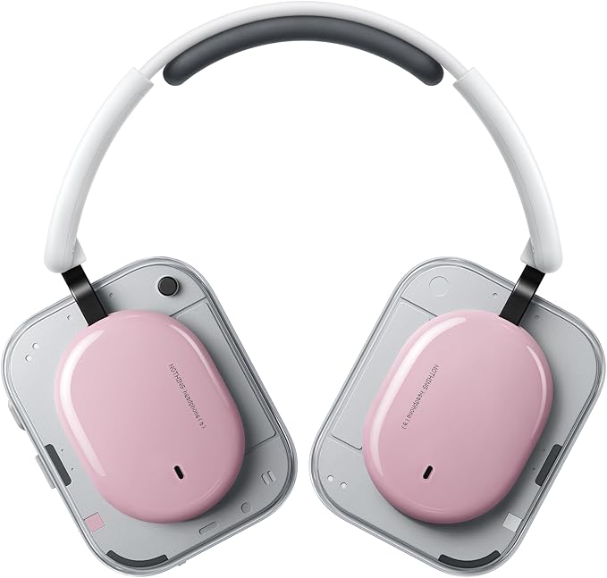 Nothing Headphone (a) 2026 New, Adaptive Active Noise Cancelling Headphones, Wireless Over Ear Bluetooth 5.4 ANC Headset with LDAC Hi-Res, 5 HD Mics Ultra Bass via APP, 135 Hours Playtime, Pink