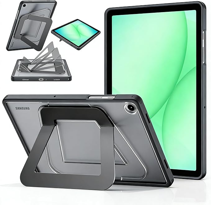 Case for Samsung Galaxy Tab A11+/A11 Plus 11" 2025/A9+/A9 Plus 11" 2023,Multi-Angle Ultra Stable Dual Stand,Slim Duty Shockproof Protective Case with Kickstand,Black